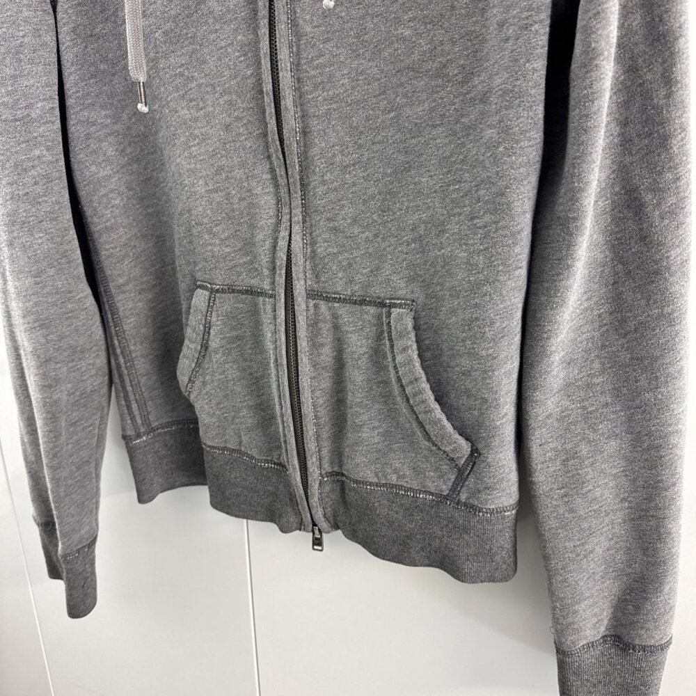 Hollister Sweater Y2K Large Gray Full Zip Hoodie Casual Comfort Youth Teens - Picture 3 of 11